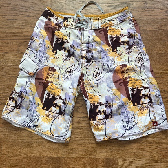 Quiksilver Kelly Slater Signature Board Shorts Swim Trunks Surf Drawstring 34 - Picture 1 of 5